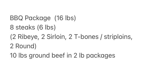 BBQ Package  (16 lbs)