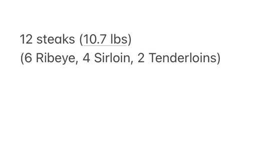 12 Steaks (10.7 lbs)